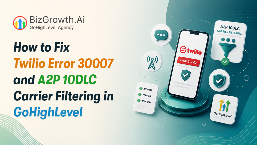 How to Fix Twilio Error 30007 and A2P 10DLC Carrier Filtering in GoHighLevel